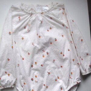 Carters Infant Apple Onsie White Long Sleeve Discontinued